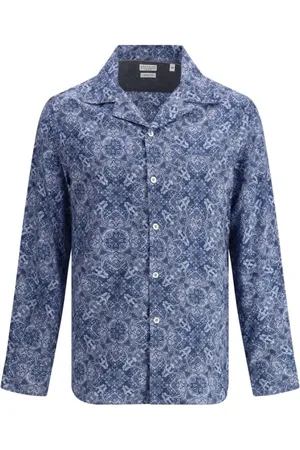 Brunello Cucinelli Skjorta, Herr, XL, Bomull, Skjorta med paisleymönster