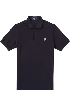 Fred Perry Topp, Herr, S, Bomull, Slim Fit Enfärgad Pikétröja Marinblå