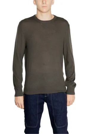 Armani Exchange Stickade tröjor & koftor, Herr, XL, Polyester, Rundhals-Strickpullover