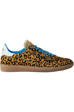 Hidnander Skor, Dam, 39 EU, Läder, Leopard Print Low-Top Sneakers