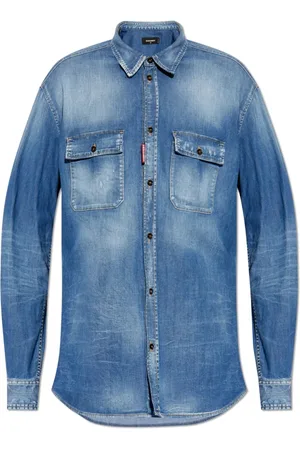 Dsquared2 Skjorta, Herr, S, Denim, Denimskjorta