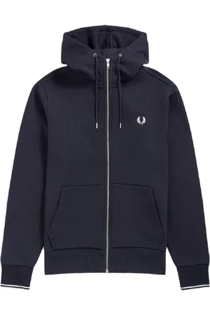 Fred Perry Sweatshirts & Hoodies, Herr, 2Xl, Bomull, Hooded Zip Through Sweatshirt