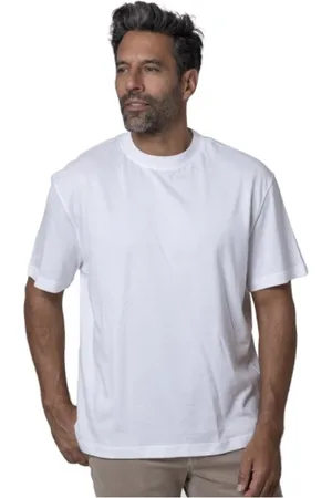 ELEVENTY Topp, Herr, L, Bomull, Vit Rundhalsad Kortärmad T-shirt