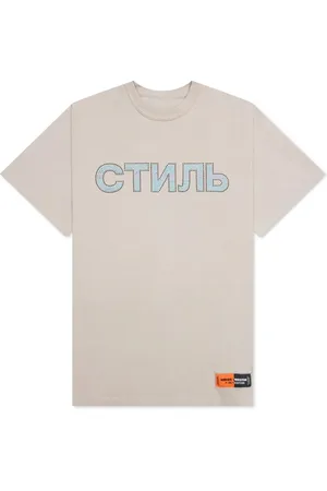 Heron Preston Topp, Herr, M, Bomull, Logo Strass Bomulls-T-shirt
