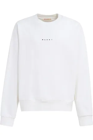 Marni Sweatshirts & Hoodies, Herr, XL, Bomull, Bomullströja med Mini-Logga