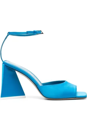 The Attico Skor, Dam, 37 1/2 EU, Läder, Turquoise Piper Sandal