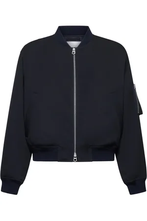 Jil Sander Jacka, Herr, S, Polyester, Blå Bomberjacka med Dragkedja