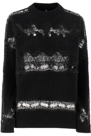 ERMANNO SCERVINO Stickade tröjor & koftor, Dam, M, Elegant spetstickad tröja