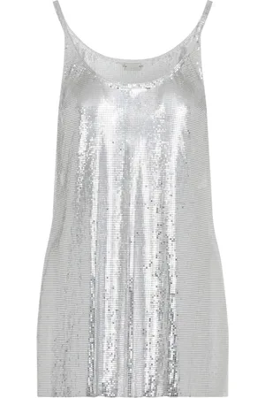 Paco rabanne Topp, Dam, S, Metallic Ärmlös Topp