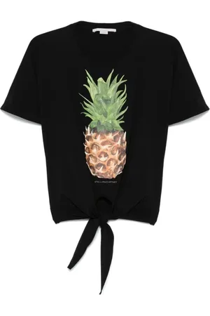 Stella McCartney Topp, Dam, M, Svarta T-shirts och Pikétröjor med Grafiskt Tryck