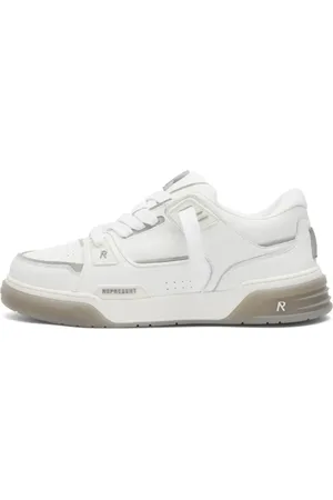 Represent Skor, Herr, 45 EU, Läder, Studio Sneakers Vit-Grå 100% Läder
