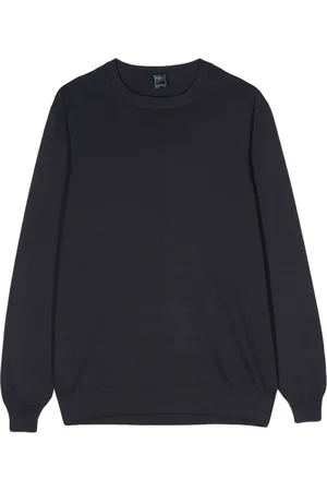 FEDELI Stickade tröjor & koftor, Herr, M, Bomull, Crew Neck Tröja