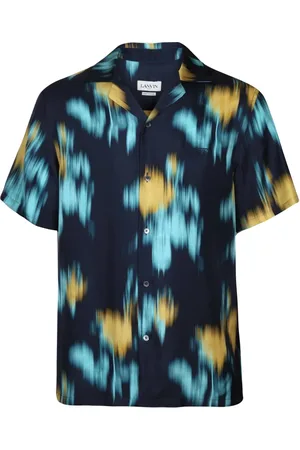 Lanvin Skjorta, Herr, M, Silk Multicolour Thunder Shirt