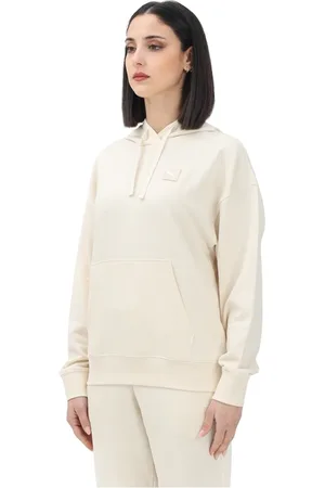 PUMA Sweatshirts & Hoodies, Dam, M, Kräm Hoodie Elevated Stil