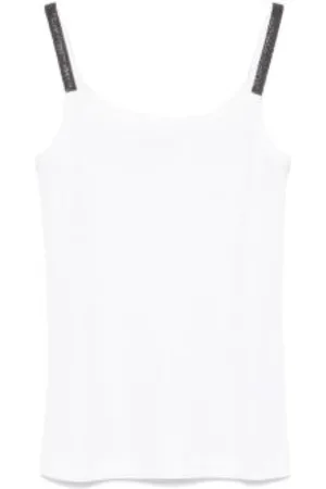 Brunello Cucinelli Topp, Dam, S, Bomull, Strass Canalé Top