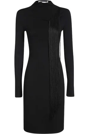 Stella McCartney Klänning, Dam, M, Polyester, Klänning i viskos med fransar