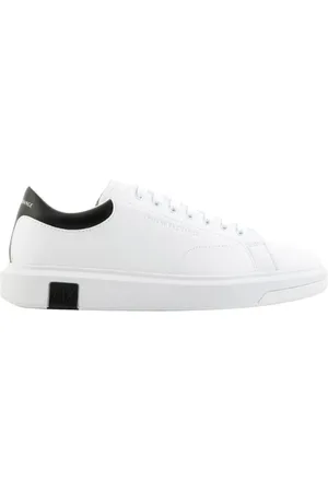 Armani Exchange Skor, Herr, 41 EU, Läder, Vita Sneakers Läder Vietnam Tillverkad