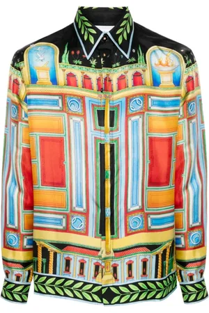 Casablanca Skjorta, Herr, S, Le Palais en Fleur Print Shirt
