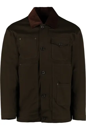 Dsquared2 Jacka, Herr, M, Bomull, Avtagbar Kort Dunjacka med Ribbad Krage
