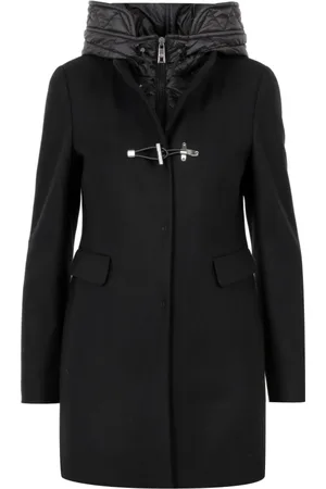 FAY Kappa, Dam, XS, Quiltad Ullblandning Jacka med Huva