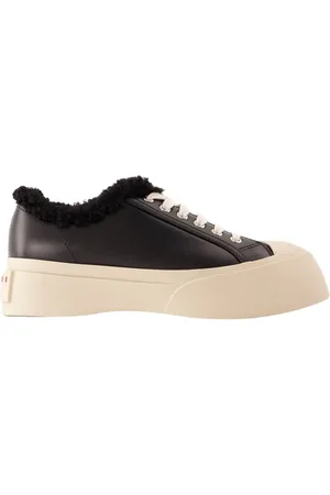 Marni Skor, Dam, 36 EU, Läder, Svarta sneakers i läder med snörning