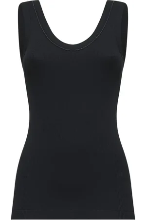 Brunello Cucinelli Topp, Dam, XL, Bomull, Monili-broderad Tank Top