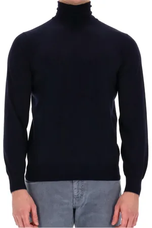 Brunello Cucinelli Stickade tröjor & koftor, Herr, M, Kashmir, Dolcevita Style Turtleneck Sweater