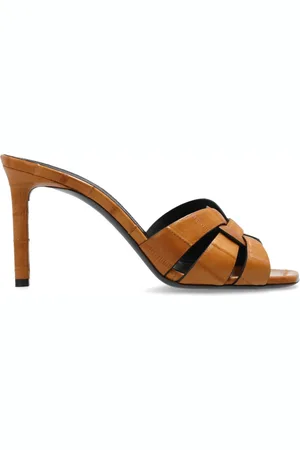 Saint Laurent Skor, Dam, 36 EU, Läder, Hyllning Högklackade Sandaler