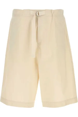Jil Sander Shorts, Herr, M, Bomull, Ivory Cotton Bermuda Shorts