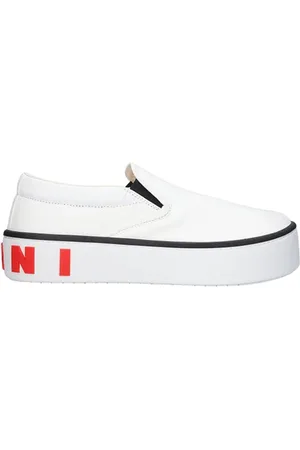 Marni Skor, Herr, 44 EU, Bomull, Slip-On Sneakers med Maxi-logga baktill