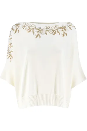 ERMANNO SCERVINO Stickade tröjor & koftor, Dam, S, Bomull, Rundhalsstickat