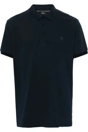 Etro Topp, Herr, S, Bomull, Blå Paisley Pikétröja