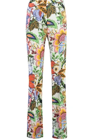Etro Byxor, Dam, M, Blommiga Byxor med Vida Ben