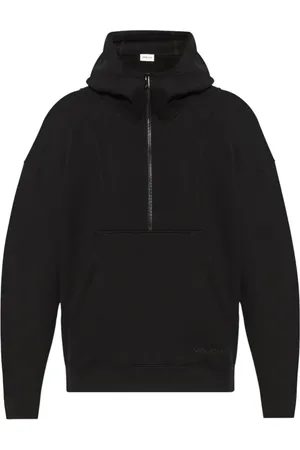 Saint Laurent Sweatshirts & Hoodies, Herr, S, Svart Hoodie Camionneur Molleton Dou
