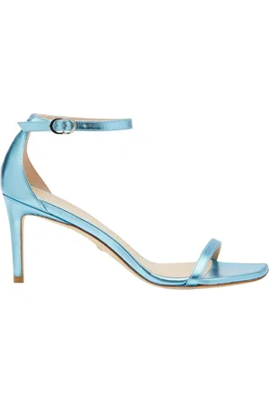 Stuart Weitzman Skor, Dam, 37 EU, Läder, Nudistcurve 75mm Sandaler med Klack