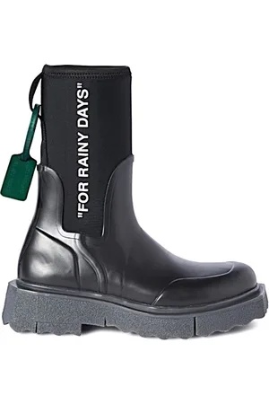 OFF-WHITE Skor, Herr, 42 EU, Läder, Klassiska Chelsea-stövlar i läder
