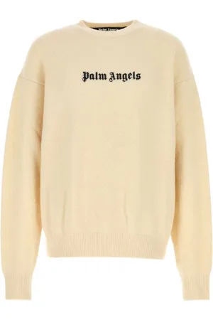 Palm Angels Stickade tröjor & koftor, Herr, XL, Nylon, Stretch Ullblandad Tröja
