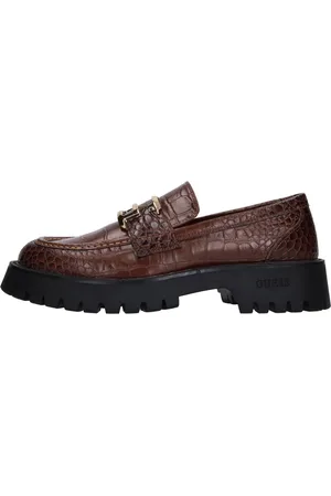 Guess Skor, Herr, 43 EU, Läder, Platta skor Brun