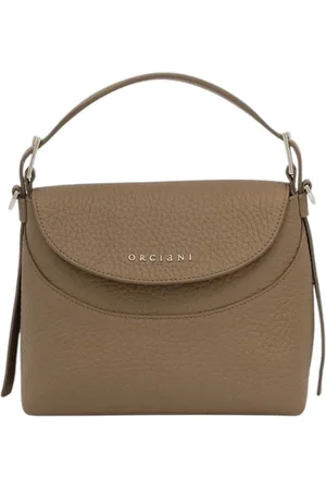 Orciani Väska, Dam, ONE Size, Läder, Dove Grey Läder Crossbody Väska
