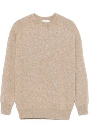 LARDINI Stickade tröjor & koftor, Herr, L, Cashmere Stickad Tröja med Rund Hals