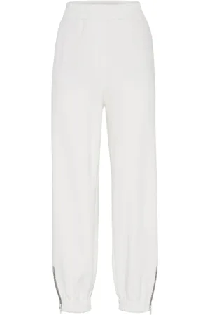 Brunello Cucinelli Byxor, Dam, M, Bomull, Bomullsmjuka franska terry joggingbyxor