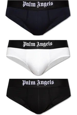Palm Angels Underkläder, Herr, S, Bomull, Trepack trosor med logotyp