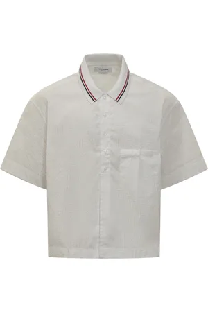 Thom Browne Skjorta, Herr, M, Polyester, Step Hem S/S Rugbytröja