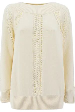 ERMANNO SCERVINO Stickade tröjor & koftor, Dam, M, Bomull, Rundhalsstickat