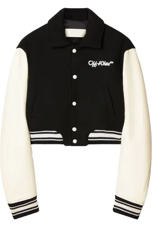 OFF-WHITE Jacka, Dam, XS, Svart Ribbstickad Jacka med Logotyp