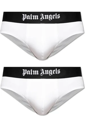 Palm Angels Underkläder, Herr, L, Bomull, Tvåpack briefs med logotyp