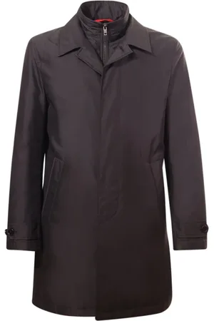 FAY Kappa, Herr, XL, Polyester, Svart vinterkappa med hög krage