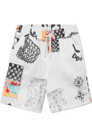 Les Deux Shorts, Herr, L, Bomull, Shorts med lekfullt tryck i bomullspoplin