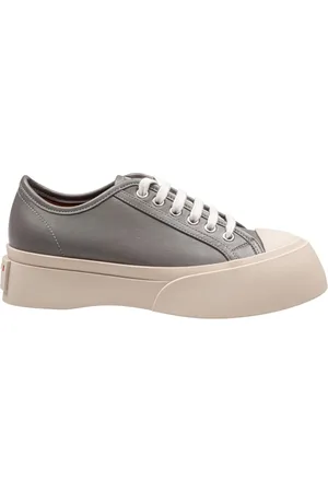 Marni Skor, Dam, 38 EU, Läder, Läder Snörskor Sneakers med Plattformsula