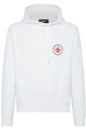 Dsquared2 Sweatshirts & Hoodies, Herr, 2Xl, Bomull, Hoodie med logotryck